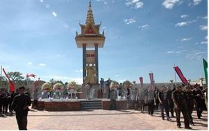 The war memorial dedicated to Vietnam, Cambodia heroes