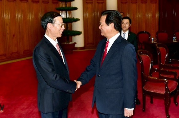 PM Nguyen Tan Dung and Chinese Vice Premier Zhang Gaoli, Ha Noi, July 17, 2015