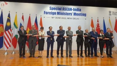 The Special ASEAN - India Foreign Ministers' Meeting (SAIFMM) in New Delhi, on June 16. (Photo: WVR)